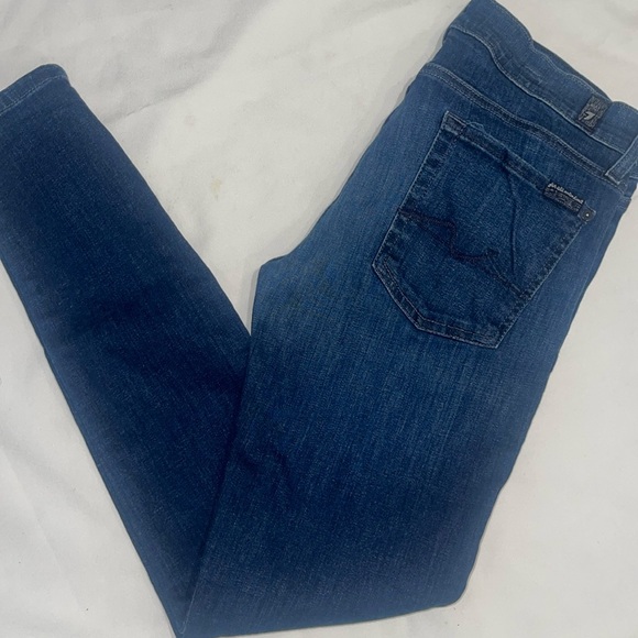 Euc 7 Seven For All Mankind Gwenevere Rise Skinny Zipper Leg Denim Jeans 29 - Picture 2 of 12